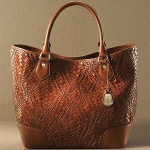 Cole Haan weaven leather tote bag